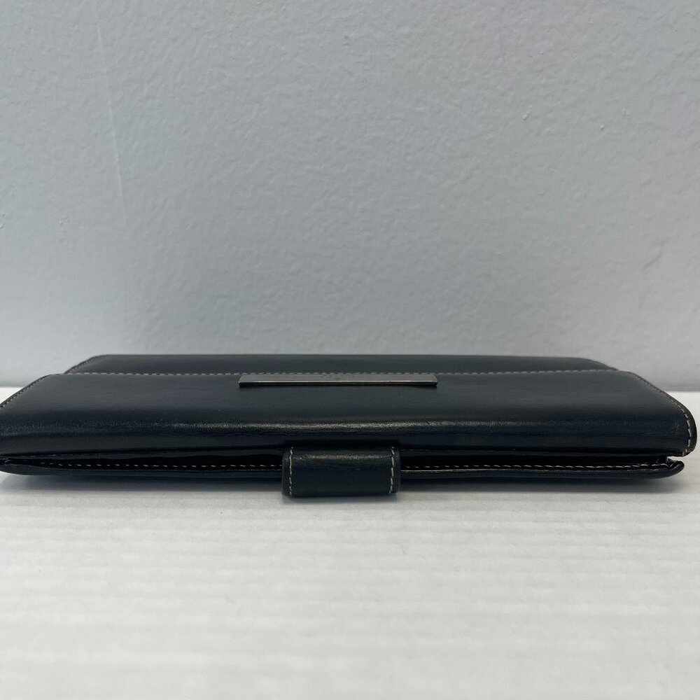 Gucci Leather Bifold Long Wallet w/ Coin Compartment  in Black - Preowned - Picture 7 of 13